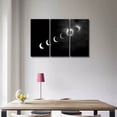 thumbnail image 2 of TISHIRON 3PCS Framed Canvas Wall Art Set,36"x24" The Growth Cycle of The Moon Canvas Art Decor, 2 of 6