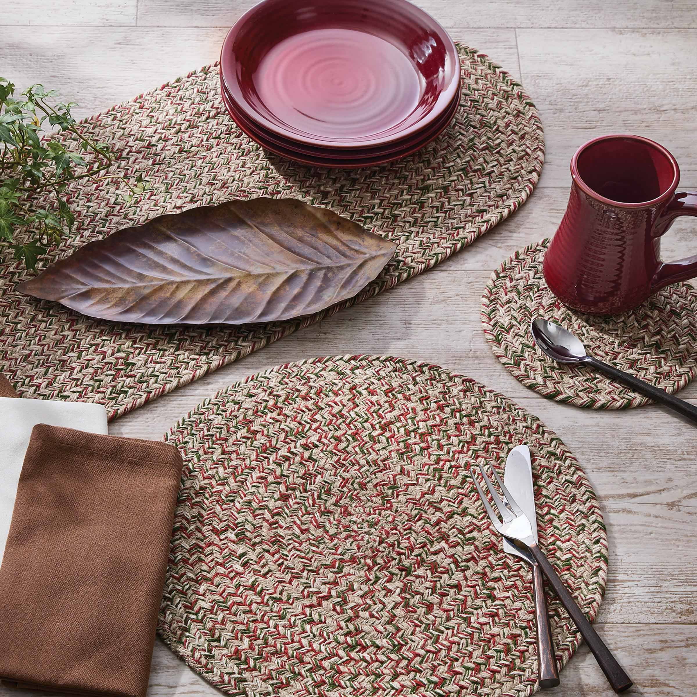 Park Designs Spice Bin Braided Ginger Placemat Set of 4
