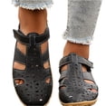 thumbnail image 3 of Women's Summer Closed Toe Casual Leather Sandals,Comfort Cutout Adjustable Ankle Strap Orthopedic Beach Fisherman Shoes, 43, 3 of 5
