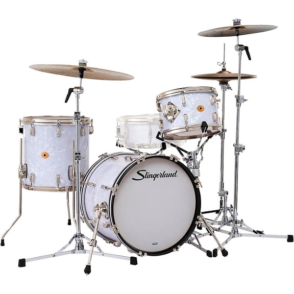 Slingerland Radio King 3-Piece Drum Shell Pack With 18" Bass Drum - White Marine Pearl