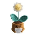 thumbnail image 2 of BKER Handmade Crochet Pot Desktop Ornament Decorative Knitted Potted Home Desk Accessory Unique Idea, 2 of 4