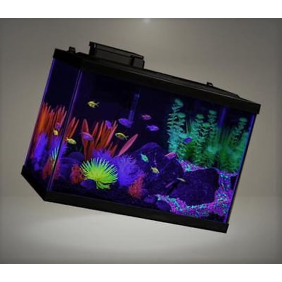 GloFish 20 Gallon Aquarium Kit with LED Lights, Decor Heater and Filter