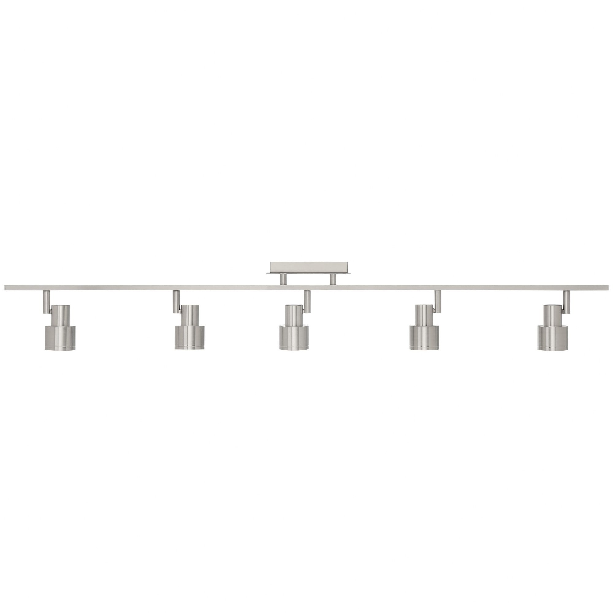 Access Lighting 5 Light Adjustable LED Track in Brushed Steel Color