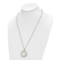 thumbnail image 3 of White Sterling Silver necklace 23.5 in Mother of Pearl Circle Pendant, 3 of 3