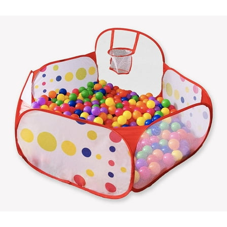 Foxprint Portable Basketball Ball Pit for Toddlers, 47.2" x 23.6" x 29.1"