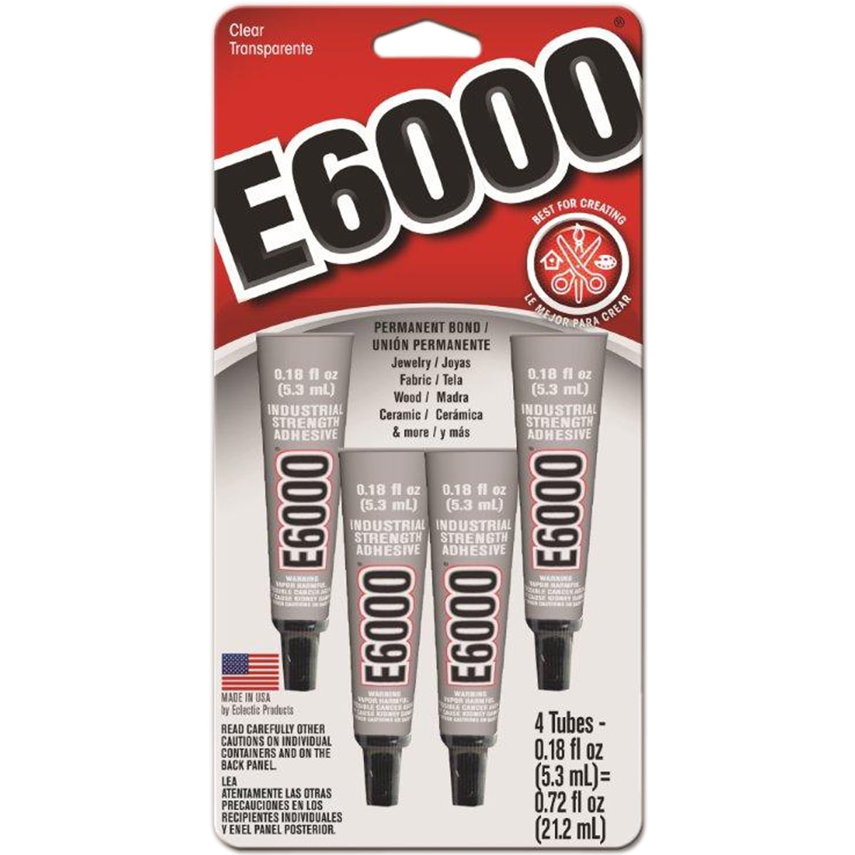 E6000 Multipurpose Adhesive 4/Pkg.18oz Clear Walmart Canada
