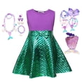 thumbnail image 2 of D67 Niñas Vestido De Sirena Niños Fiesta De Cumpleaños Vestidos De Pequeña Princesa Disfraces Para Halloween Navidad Vestir Ropa Traje, 2 of 4