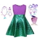 thumbnail image 2 of D67 Niñas Vestido De Sirena Niños Fiesta De Cumpleaños Vestidos De Pequeña Princesa Disfraces Para Halloween Navidad Vestir Ropa Traje, 2 of 4