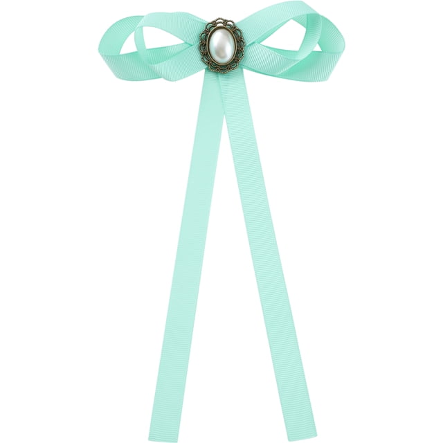 INSPIRE CHIC Broche de lazo preatado para mujeres con perla falsa