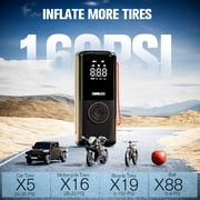 GOOLOO A6 LITE Tire Inflator Portable Air Compressor,160PSI & 7500mAh Cordless Air Pump with Auto Shut-Off & Digital Gauge,3X Faster Inflation & LED Light for Car Tires,Motorcycles,Bikes,SUV