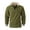 Army Green, variant on Mens Pullover Sweatshirts Sherpa Lined Casual Long Sleeve Mock Neck Fall Winter Tops with Zipper Pocket (XL, Khaki)