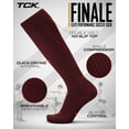 thumbnail image 2 of TCK Finale Solid Color proDRI Soccer Socks (L, Maroon), 2 of 2