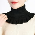 thumbnail image 3 of Stylish Hand-Knitted High Collar Detachable Dickey Collar for Women - Turtleneck Look!, 3 of 5