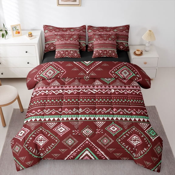 Castle Fairy Female Men Hippie Aztec Twin Bedding Sets,Bohemian Bedding Comforter Set