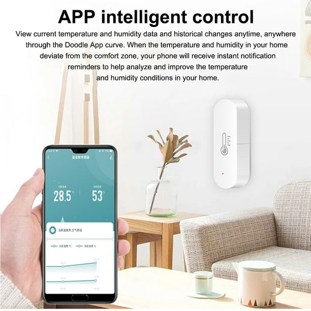 Tuya Wifi Zigbee Température Capteur d'humidité App Contrôle Smart Home  Hygromètre Thermomètre