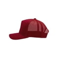 thumbnail image 4 of Top Headwear Mens Cotton Twill Trucker Hat - 5 Panel Snapback Cap, Red, 4 of 4