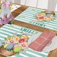 thumbnail image 4 of C 12X18 Inch Linen Easter Placemat With Bunny And Floral Motif Heat Resistant Washable For Dining Table Kitchen Spring Home Decor, 4 of 7