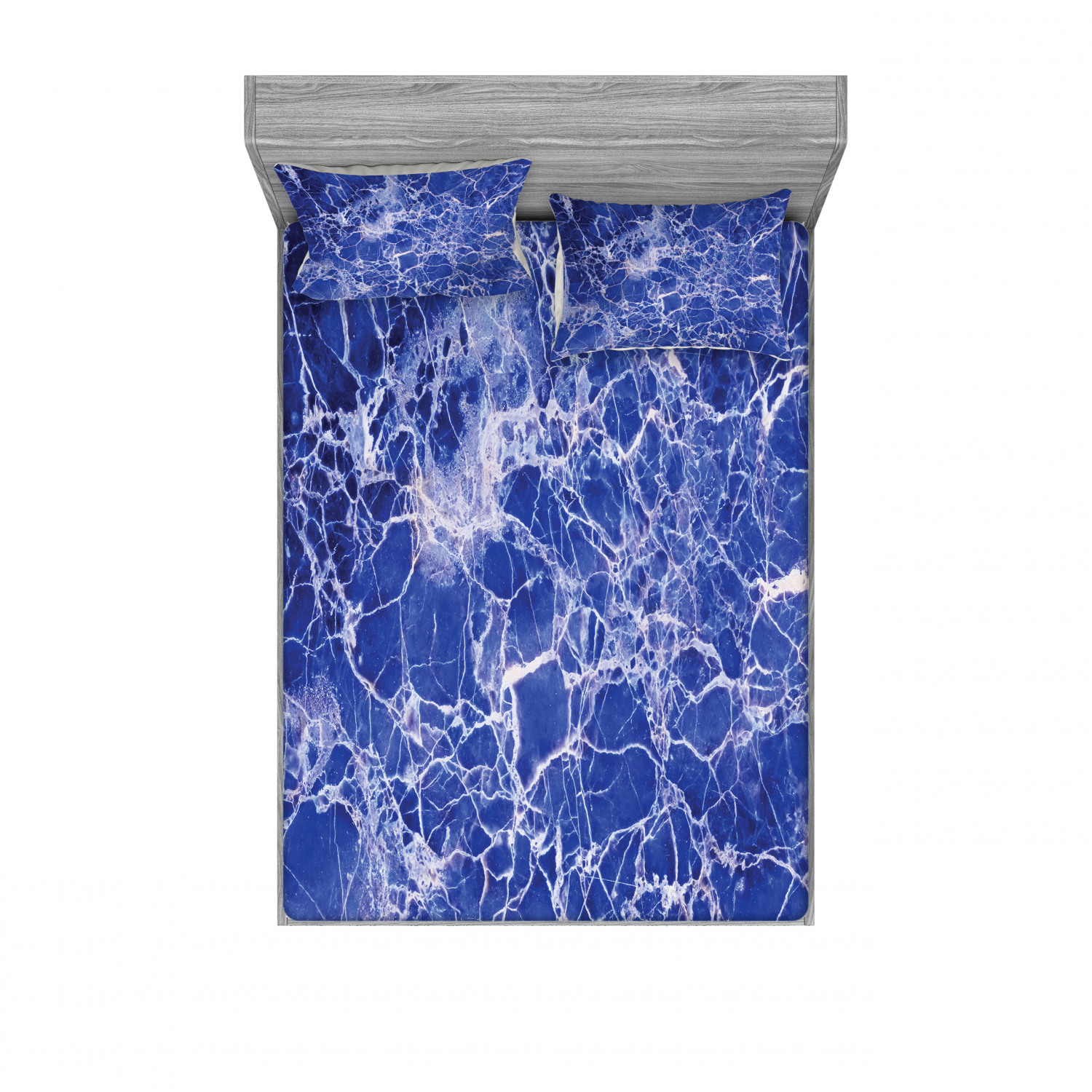 Marble Bedding Set with Sheet & Covers, Metamorphic Marble with Vibrant