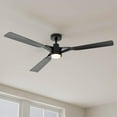 thumbnail image 3 of Belen Collection 60-in Three-Blade Matte Black Modern Ceiling Fan with Matte Black Blades, 3 of 4