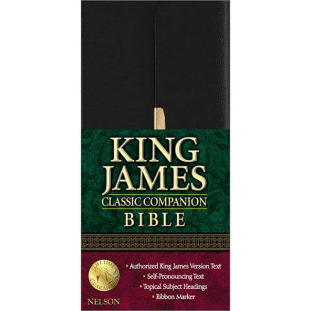 King James Bible Classique Compagnon (1024S, Cuir Reconstitué Noir)