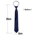 thumbnail image 4 of RUseeN School Ties for Boys Kids Pre-tied tie Adjustable Zipper Tie Solid Color 15in Tie for Graduation,Casual(Age 5-12), 4 of 7
