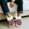 thumbnail image 5 of Psesaysky Womens Slippers Cheetah Print Pink Print Fuzzy Slippers for Women Indoor Fluffy Plush House Shoes for Ladies Bedroom Shoes, Size 5-6, 5 of 7