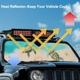 thumbnail image 3 of Uorisanigo Windshield Sun Shade Beach Turtle Printing Sun Visor for Jeep Wrangler JK JKU JL JLU 1997-2025 & Jeep Gladiator JT 2020-2024 Keep Vehicle Cool Protect Your Car from UV Heat, 3 of 7