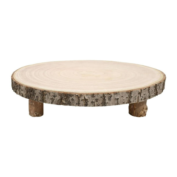 Soporte de madera para rebanadas, pastel de bodas y tabla de quesos, vela casera, centro de mesa para bodas M