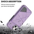 thumbnail image 3 of Feishell for Apple iPhone 13 Back Flip Case with Credit Card Slots,Shockproof Durable PU Leather Magnetic Button Adjustable Kickstand Wallet Phone Case for Women Men,Purple, 3 of 8