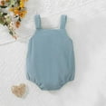 thumbnail image 4 of Hicidod Newborn Onesies Unisex Summer 1 Piece Romper Baby Girl Boy Solid Color Sleeveless Backless Infant Jumpsuit Outfits, 4 of 7