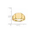 thumbnail image 2 of 14k Yellow Gold Solid Back Mens Signet Ring Size 10 Ring for Men - 6.7 Grams, 2 of 2