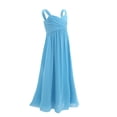 thumbnail image 2 of Alvivi Big Girls Chiffon Wedding Party Prom Gown Junior Bridesmaid Long Dress 4-16, 2 of 5