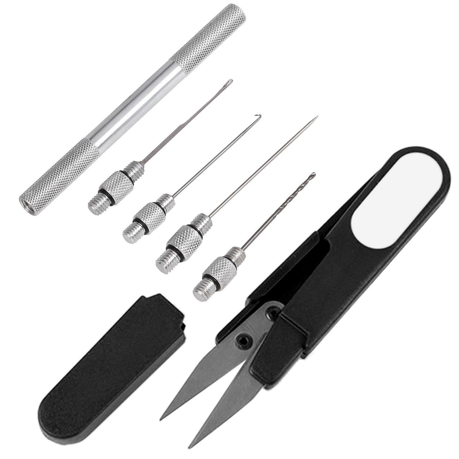 Carp Fishing Rig Bait Needle Tool Set with Scissors and Drill