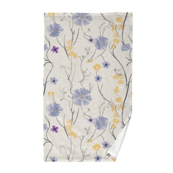 Floral Plants Cotton Face Towels Soft Hand Towel Absorbent Bathroom Towel for Kitchen Hotel Decoration