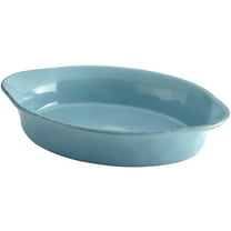 Rachael Ray Cucina Stoneware 2 Quart Oval Baker, Agave Blue