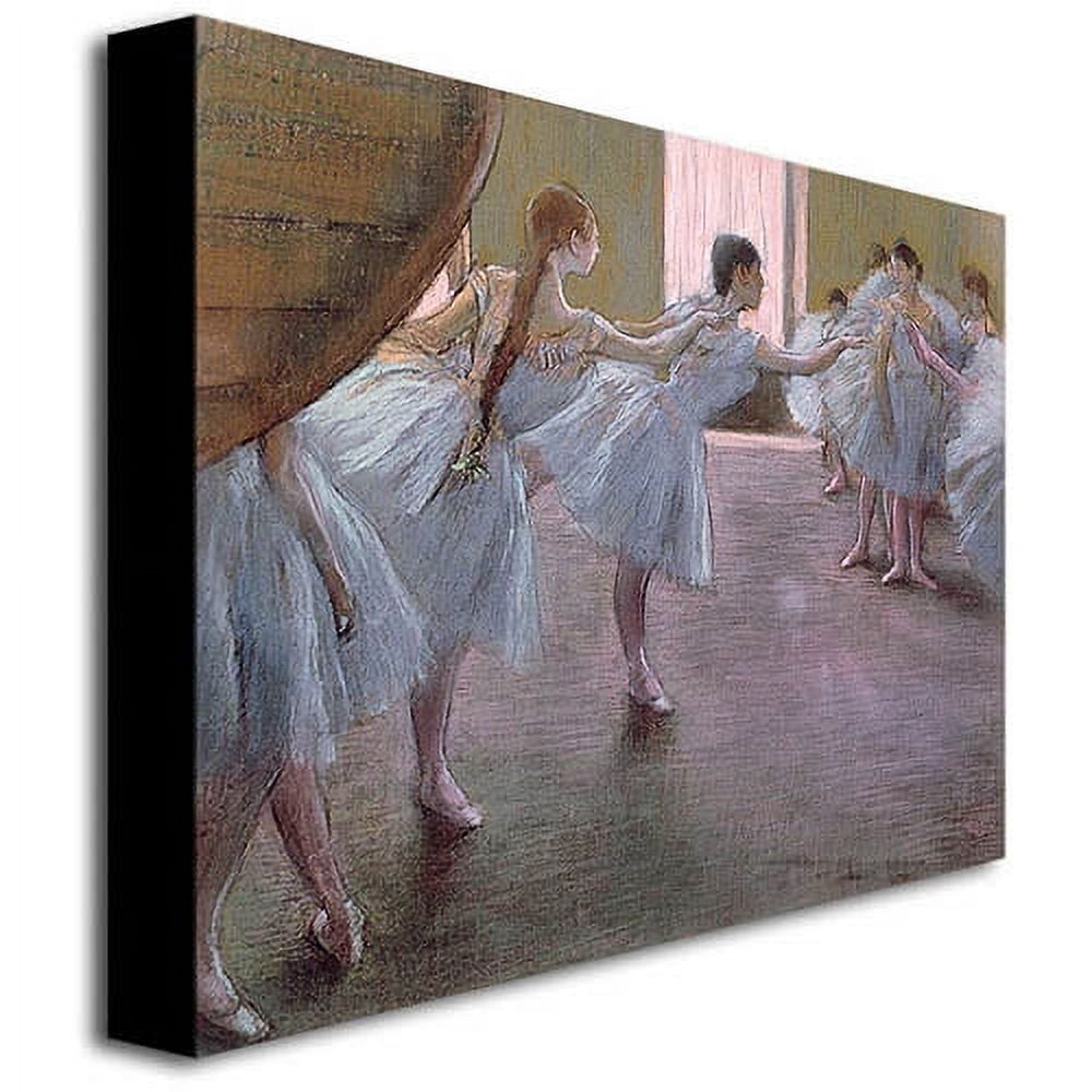 "Dancers at Rehearsal 1875-77" Canvas Wall Art by Edgar Degas