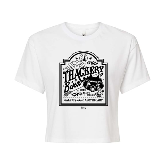 Hocus Pocus - Binx Business Sign - Juniors Cropped Graphic T-Shirt