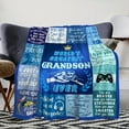 thumbnail image 2 of Grandson Gifts from Grandma Grandpa, Gifts for Grandson Blanket 60"x50", Grandson Birthday Gifts Ideas, Grandson Gifts from Nana, Best Grandson Ever Gifts, Graduation for Grandson, 2 of 5