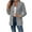 Gray, variant on Bovxnpu Womens Cardigans Casual Jacket, Women's Cropped Jackets Button Down Lightweight Oversized Jacket, Women's Solid Color Long-sleeved Hoodless Button Casual XL