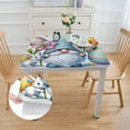 thumbnail image 2 of Acheng Gnome Easter Eggs Rabbits Square Tablecloth 100% Polyester Fiber Easter 40*40, 2 of 8