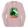 thumbnail image 2 of Catzilla Parody Taking Over City | Mens Cat Lover Long Sleeve T-Shirt, Light Pink, X-Large, 2 of 3