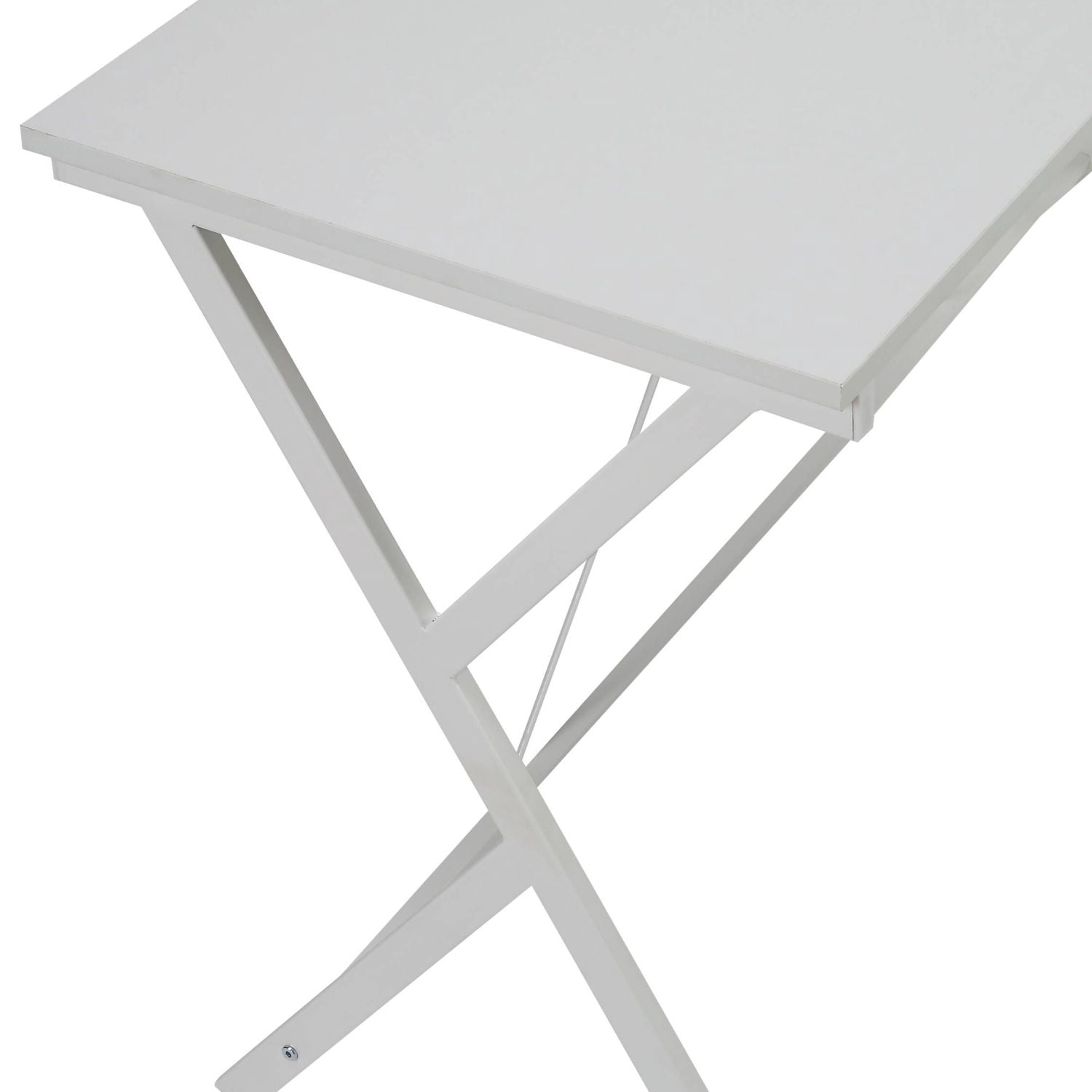 L-Shaped Corner Computer Desk with Metal Frame and Rolling CPU Holder for Home Office and Study