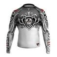 thumbnail image 2 of Raven Fightwear Men's Norseman MMA BJJ Rash Guard White 2X-Large, 2 of 3