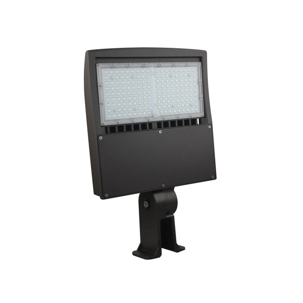 150W LED Pole Light with Photocell 5700K Yoke Mount Bronze AC100