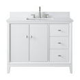 thumbnail image 4 of Vanity Art 42" Bathroom Vanity with Sink and Engineered Marble Top, Freestanding Storage Cabinet with 2 Drawers, 1 Shelf and Flip Down Tray, 4 of 9