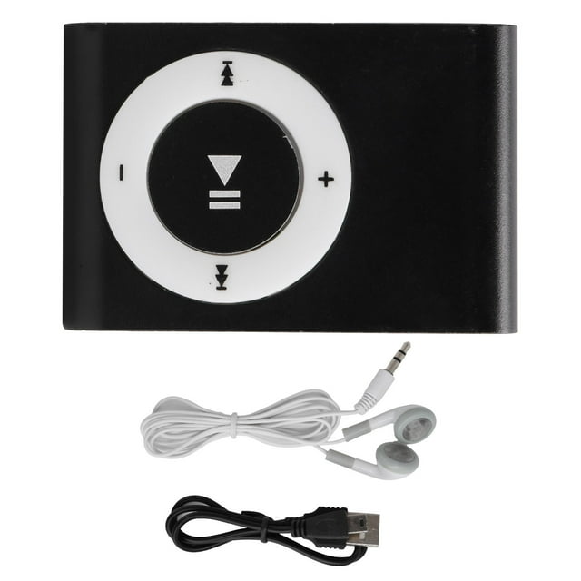 Reproductor Sincero MiniMP3 Portátil con BackClip Auriculares y Cable USB
