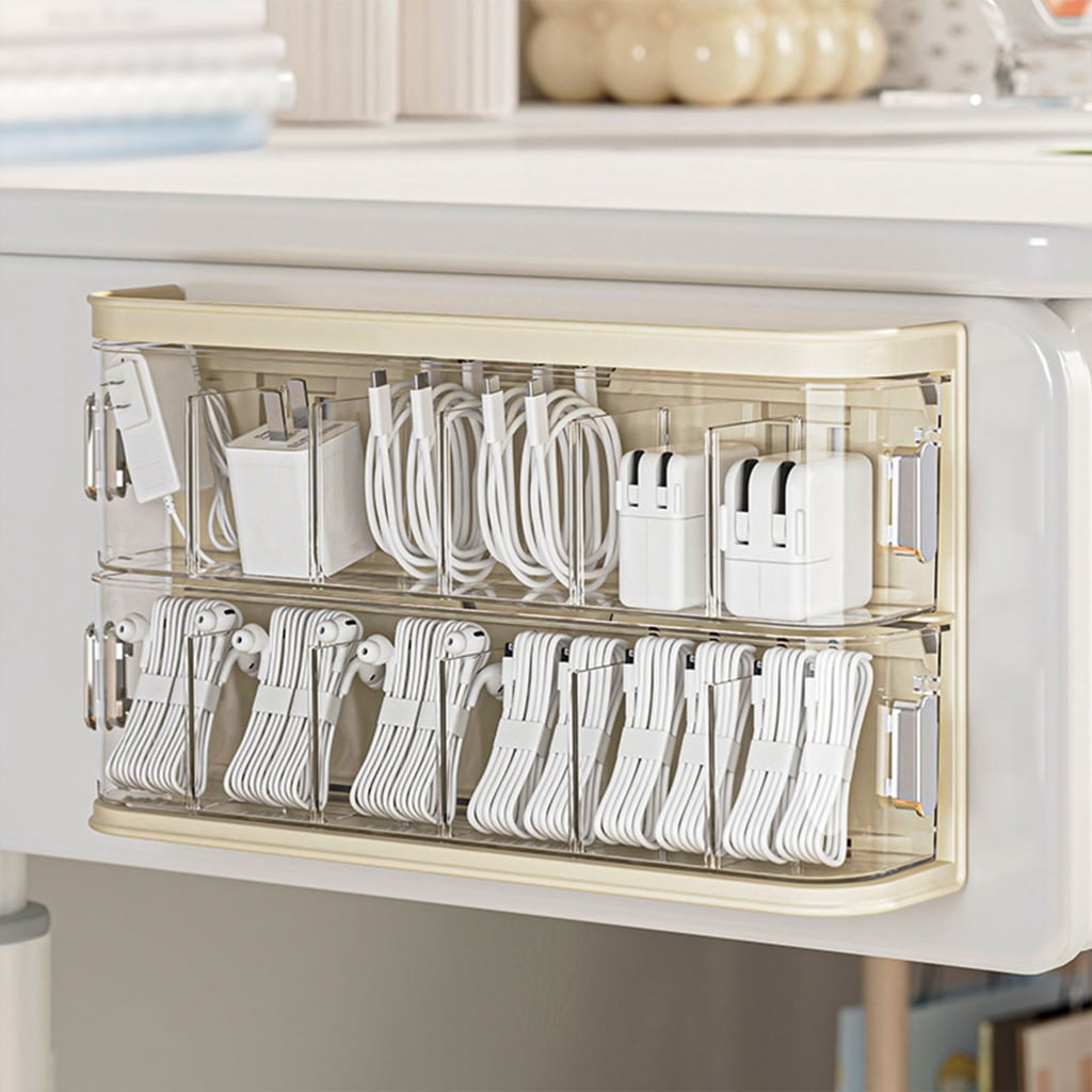 Practical Cable Management Box for Tidying Home and Office Large Capacity Cords Organizers Sturdy Plastic Materials
