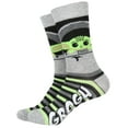 thumbnail image 2 of Star Wars The Mandalorian Baby Yoda Grogu and Mando Adult Crew Socks 2 Pair, 2 of 5