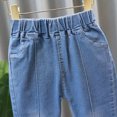 thumbnail image 4 of SDNall Kids Girls Bell Bottom Jeans Lace Hem Flare Denim Pants Fashion Cute Sweet Boe Flared Pants Trousers Jeans Pants Age:5-6Years, 4 of 9
