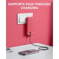 thumbnail image 2 of VRURC Portable Charger Built-in Cables and AC Wall Plug, USB C Power Bank 10000mAh, 2023 Upgraded Version Phone Charger Compact Lightweight External Battery Pack for Smart Phones, Tablets etc-Red, 2 of 5